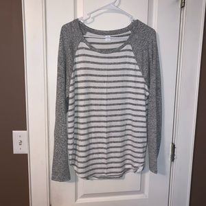 Cozy striped long sleeved tee